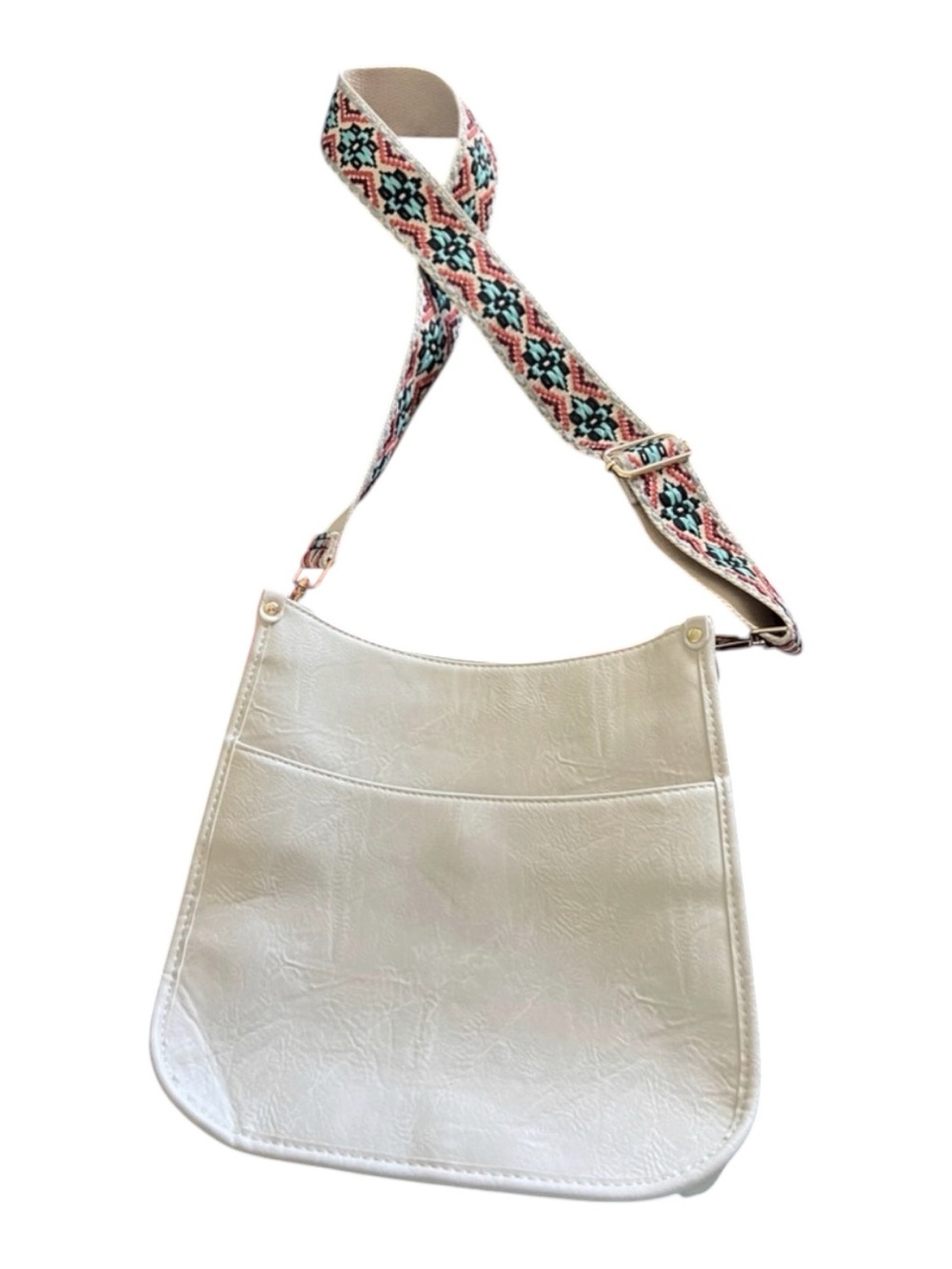 New Vegan Leather Ivory/Cream Crossbody Bag, New, Never used